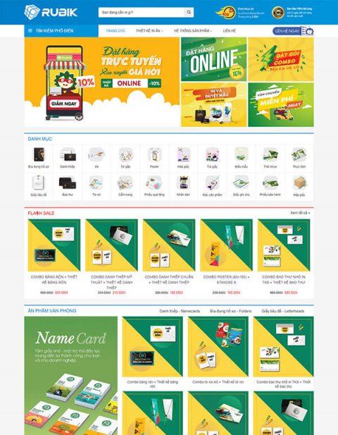 Mẫu website in ấn